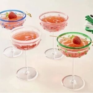 Kate Spade x Target Polka Dot Coupe Glass Set of 4